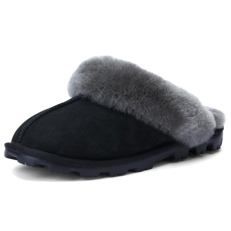 WaySoft Women's Genuine Australian Sheepskin Slippers, 18mm Wool Pile, Memory Foam, Durable Anti-Slip EVA Sole - Image 1